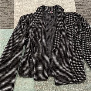 Black & White Check Blazer Jacket Made in USA